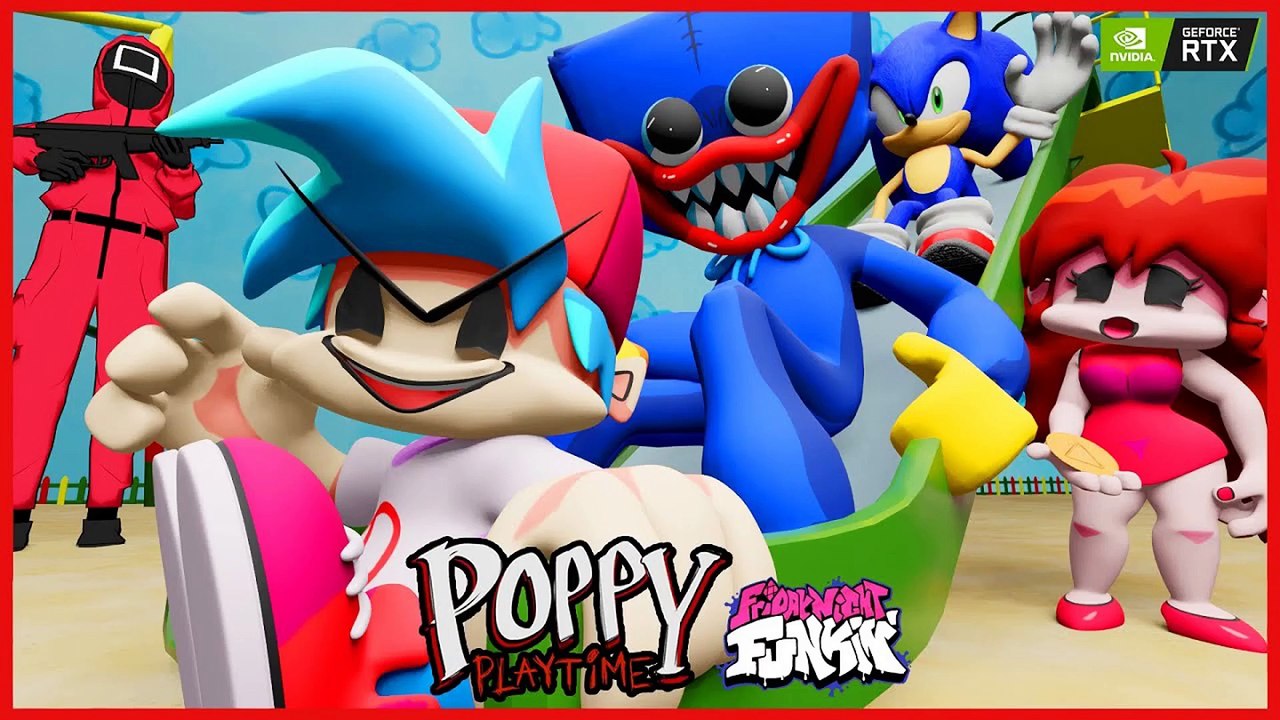 Huggy Wuggy Vs Sonic Vs Mario Bros Vs Friday Night Funkin Vs Squid Game Animation #2