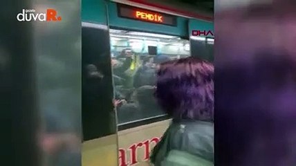 Marmaray'da maske tartışması