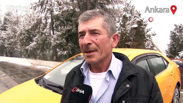 Baharı bekleyen Başkentliler güne yine karla başladı