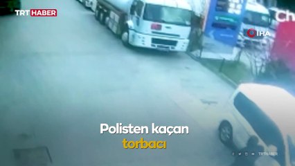 Motosikletli kuryeden 'adrese teslim' tekme