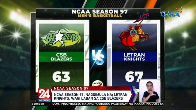 NCAA Season 97, nagsimula na; Letran Knights, wagi laban sa CSB Blazers | 24 Oras Weekend