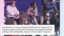 Jean Dujardin et Nathalie Péchalat amoureux complices devant Gabriella Papadakis et Guillaume Cizeron