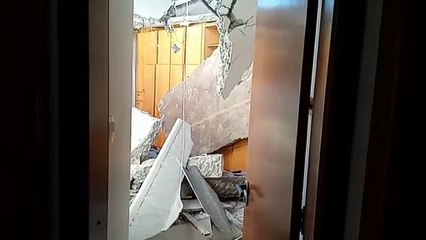 Laje de prédio desaba em Chapecó