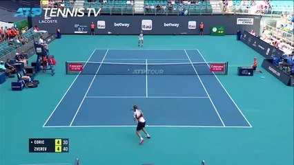 Zverev keeps his cool to beat Coric in Miami opener
