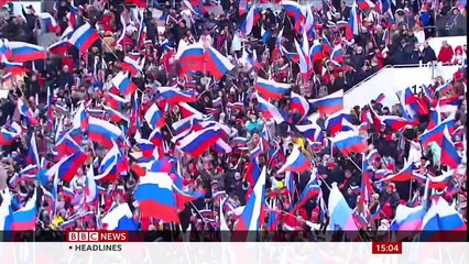 Russian President Putin speaks at Crimea celebration event - BBC News