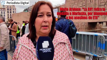 Maite Araluce: "La AVT retira la medalla a Marlaska, por blanquear a los asesinos de ETA"