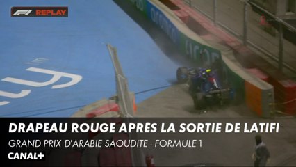 Drapeau rouge après le crash de Latifi - Grand Prix d'Arabie Saoudite - Formule 1
