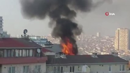 Esenyurt'ta korkutan çatı yangını