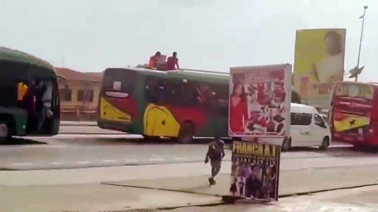 Ghana Black Stars Supporters on the way to the Stadium