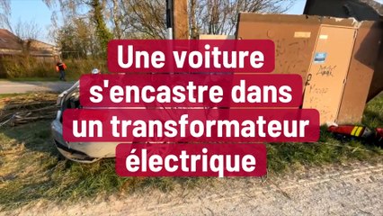 Une voiture s'encastre dans un transformateur à Creney