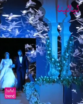 لقطات من زفاف شام الذهبي.. بكاء أم العروسة أصالة وإليسا تلتقط باقة الورود