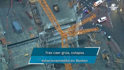 Se derrumba garaje de estacionamiento en construcción en Boston; hay un muerto y un herido