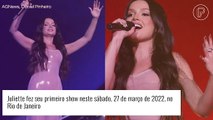 Juliette estreia turnê com show lotado, amigos famosos e homenagem à Marília Mendonça