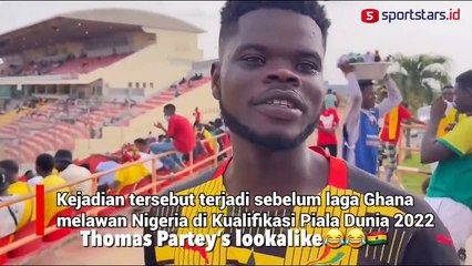Kocak! Bak Pinang Dibelah Dua Saat Thomas Partey Bertemu "Kembarannya"