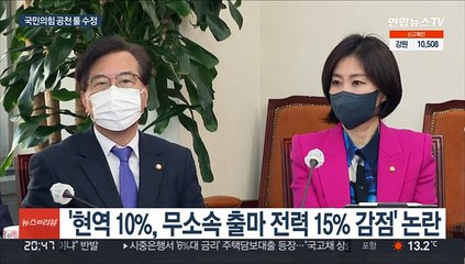 국민의힘 공천 룰 수정…감점 상한 25%→10% 축소