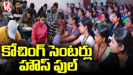 Coaching Centers Occupied With Students Over Job Notification Effect _ V6 News