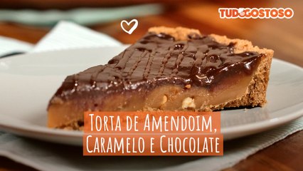 Torta de Amendoim, Caramelo e Chocolate