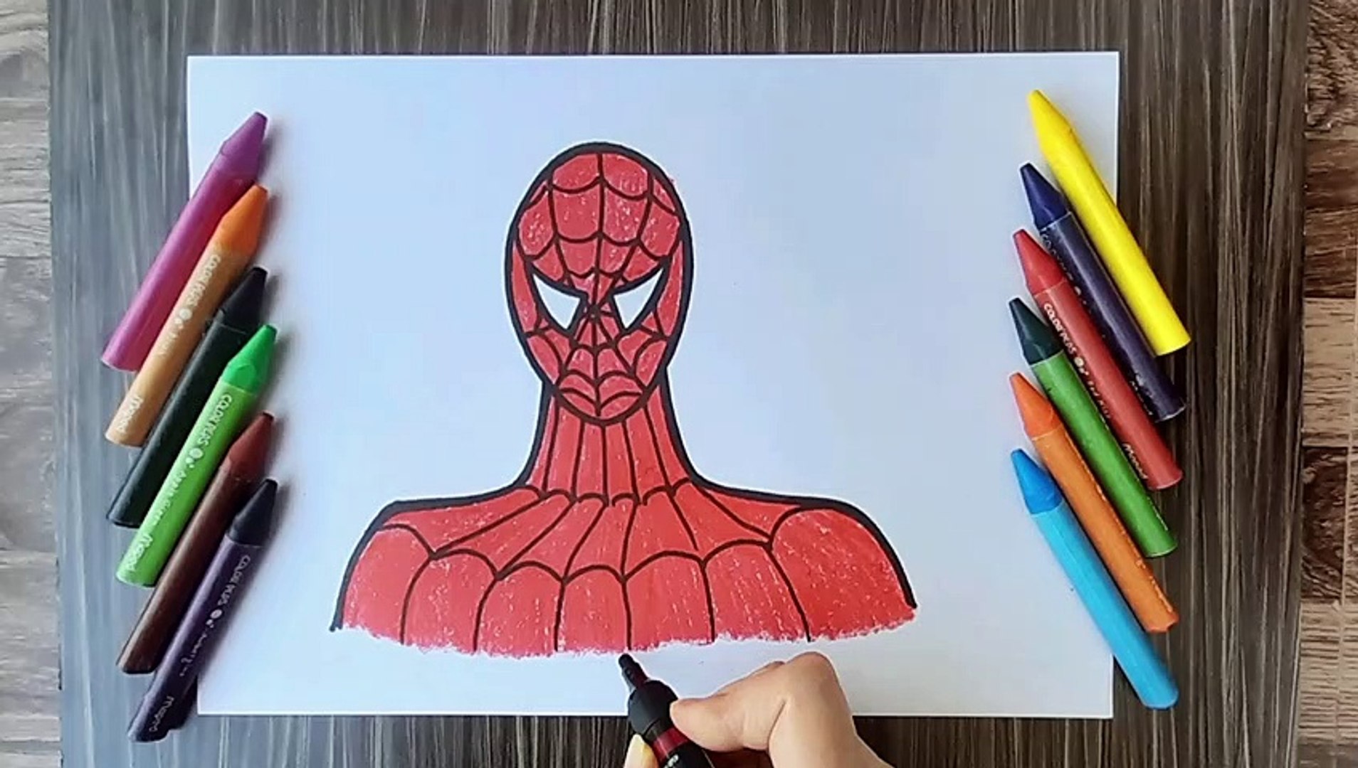 spiderman drawing step by step