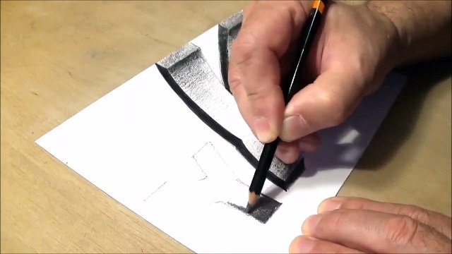 How to Draw Floating Letter Y - Drawing 3D Trick Art with Pencil - Marker - VamosART