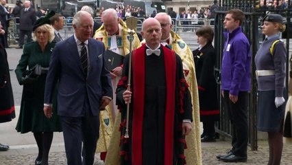 Royal Family arrive for Prince Philip service