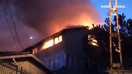 Beykoz'da korkutan ev yangını
