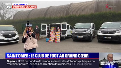 Le club de football de Saint-Omer envoie ses minibus à la frontière entre la Pologne et l'Ukraine