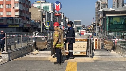 Ümraniye’de metro istasyonunda yangın paniği