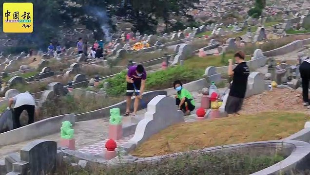 义山扫墓人潮再现 人数比去年增90%