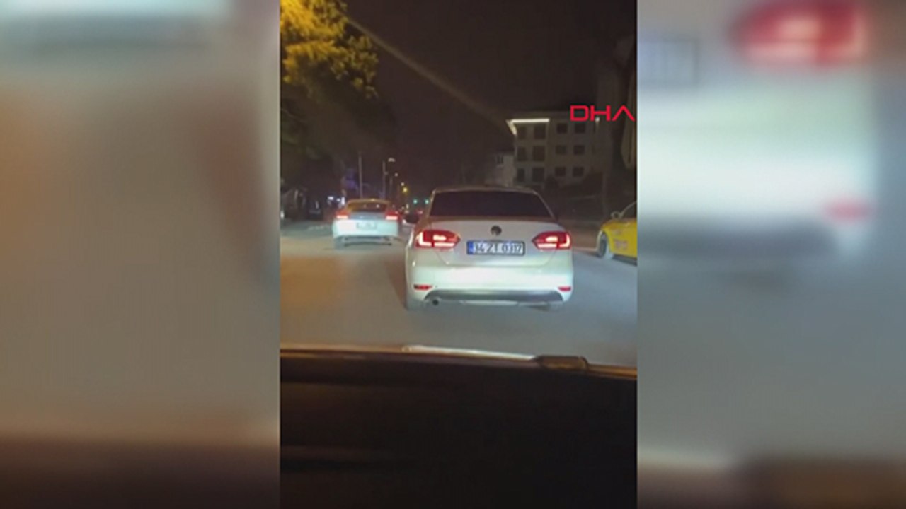 Kadıköy'de makas atan sürücü kamerada