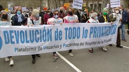 Marcha por la Sanidad Pública en Madrid