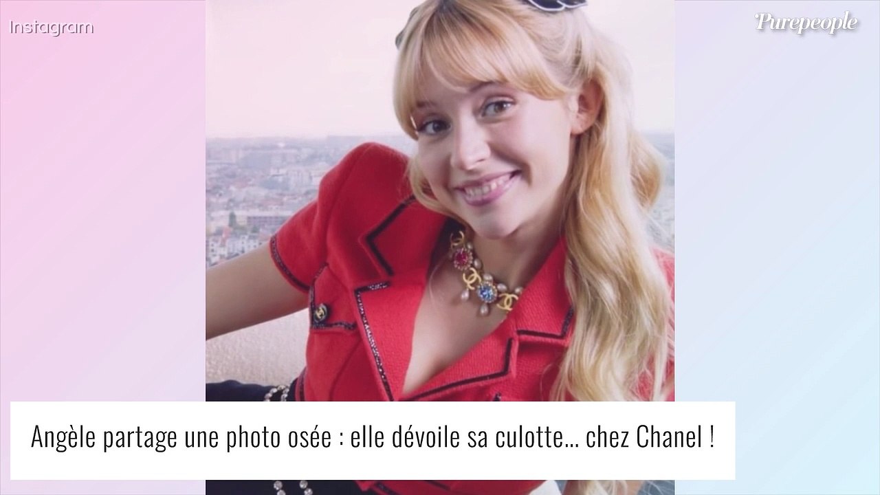 Angèle partage une photo osée : elle dévoile sa culotte pailletée... chez  Chanel ! - Vidéo Dailymotion