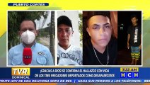 Rescatan a tres pescadores que desaparecieron tras salir a faenar en Puerto Cortés