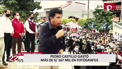 Presidente Pedro Castillo habría gastado más de 167 mil soles en fotógrafos