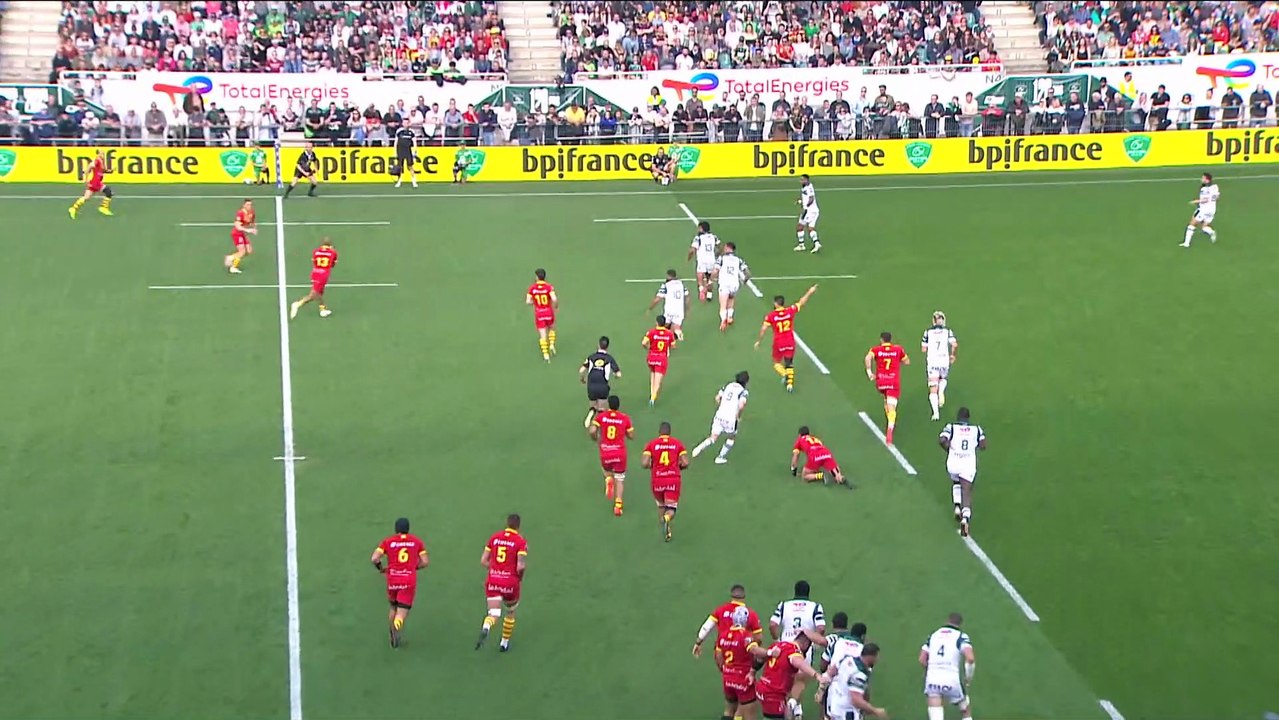 TOP 14 - Essai de Lucas DUBOIS (USAP) - Section Paloise - USA Perpignan - J21 - Saison 2021/2022