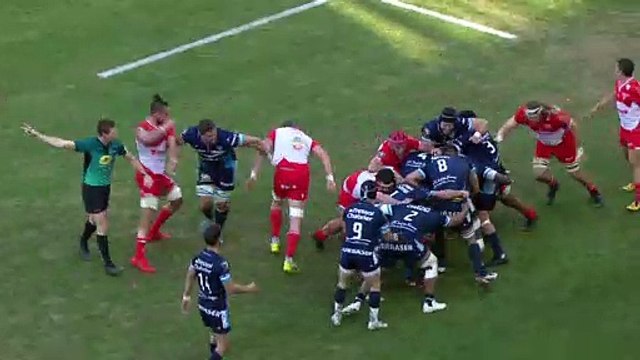 TOP 14 - Essai de Gabriel NGANDEBE (MHR) - Montpellier Hérault Rugby - Biarritz Olympique - J21 - Saison 2021/2022