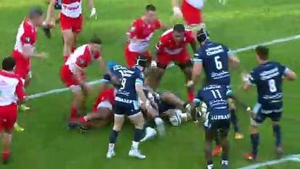 TOP 14 - Essai de Paul WILLEMSE 2 (MHR) - Montpellier Hérault Rugby - Biarritz Olympique - J21 - Saison 2021/2022