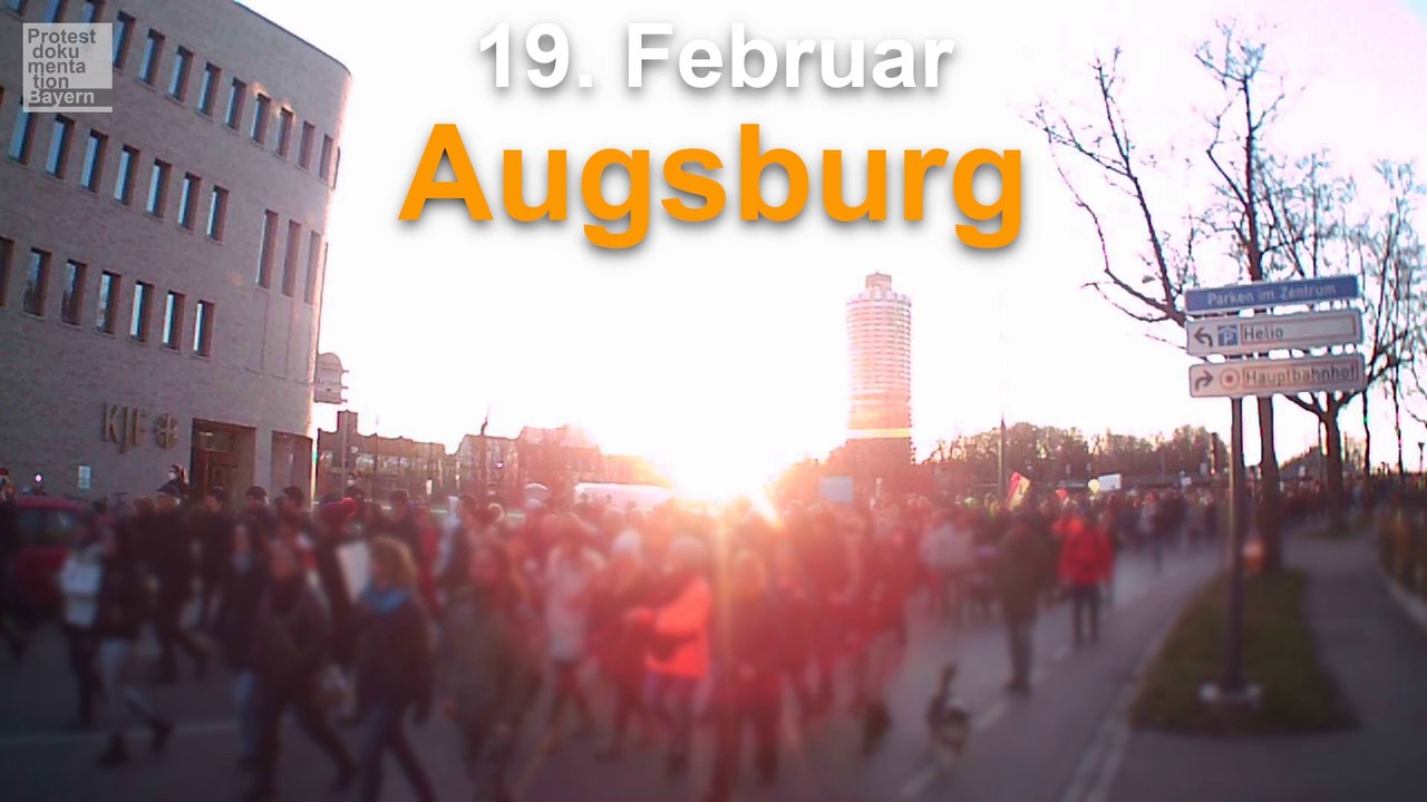 Augsburg: 5.500 demonstrierten friedlich gegen die Impfpflicht | 19.02.2022