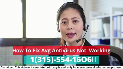 How To Fix AVG Antivirus Not 1(315)-554-16O6 Working