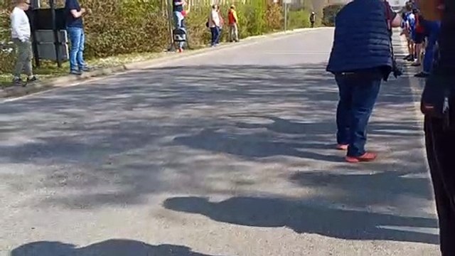 Arrivée de nos benjamins à la dernière étape des Aiglons