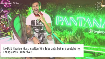 Viih Tube é exaltada pelo ex-BBB Rodrigo Mussi após beijos no Lollapalooza: 'Admirável!'