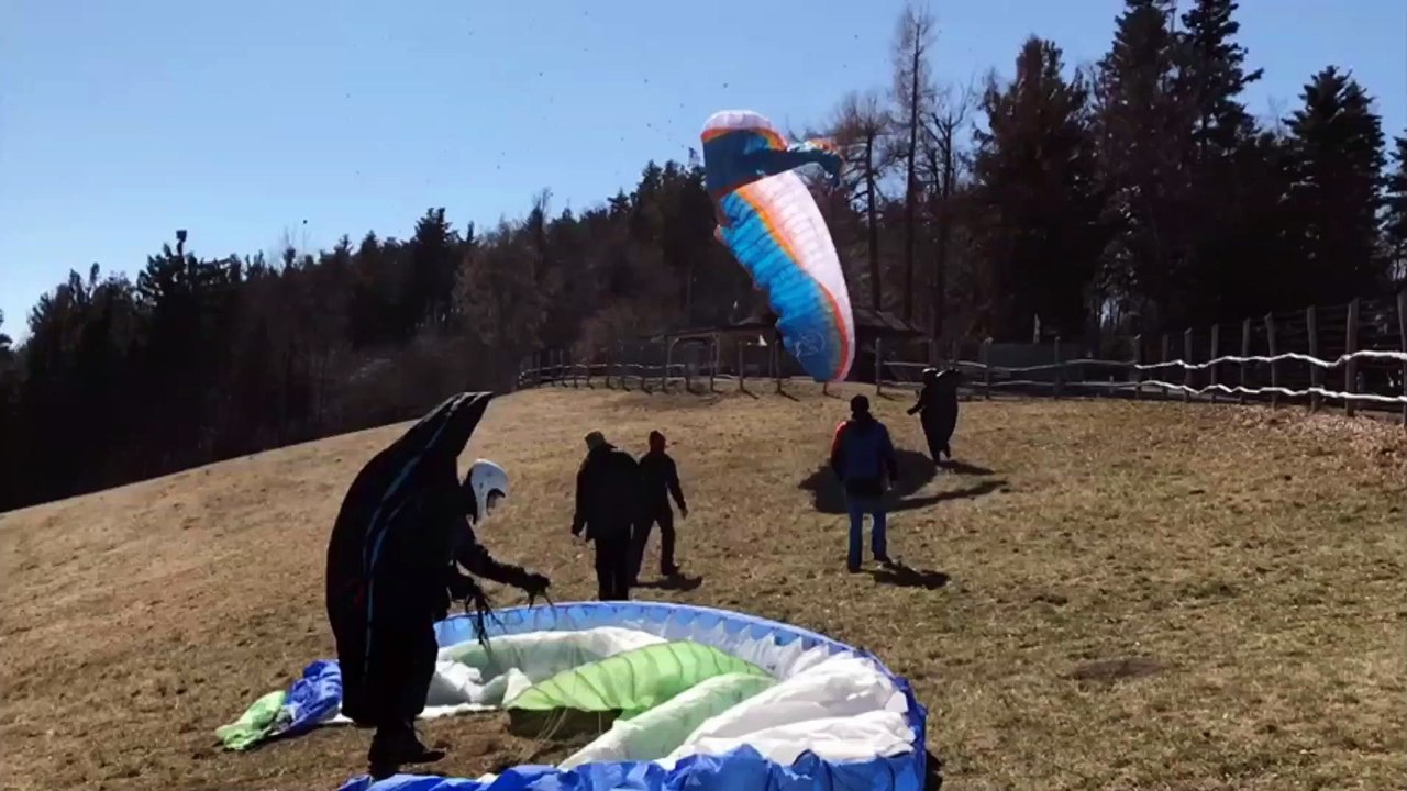 Dust Devil Catches Paraglider - Alternative Angle