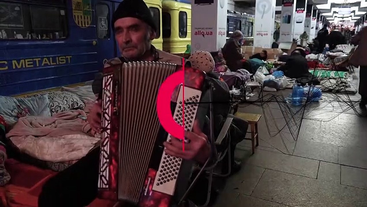 Leben in U-Bahn-Stationen: Ukrainer suchen Schutz vor russischen Bomben