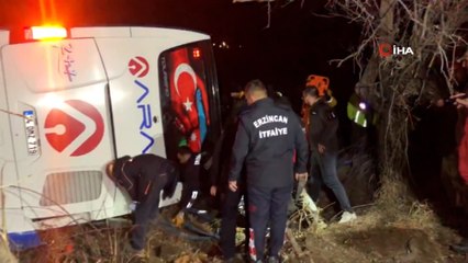 Erzincan-Erzurum karayolunda yolcu otobüsü kazası! Yaralılar var