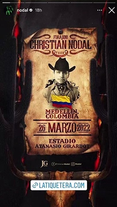 Nodal explica por qué no fue su concierto en Medellín