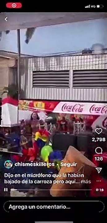 A Aída Victora Merlano la bajaron de la carroza en el Carnaval de Barranquilla