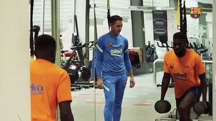 Así trabaja Umtiti para volver a tope con el Barça / FCB