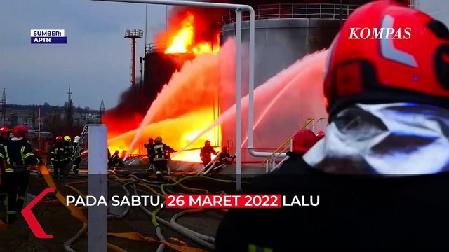 Roket Rusia Ledakkan Kilang Minyak di Lviv Ukraina