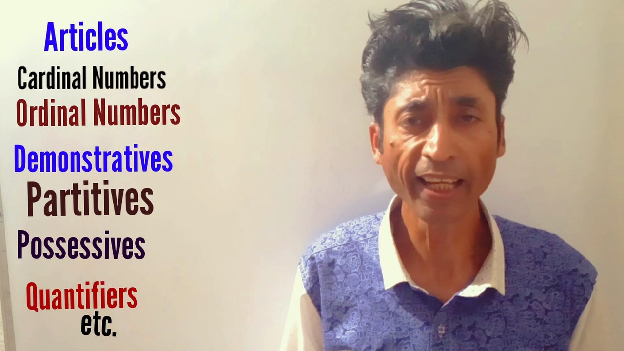 What is a Determiner ? |  Which Words are used as determiners |