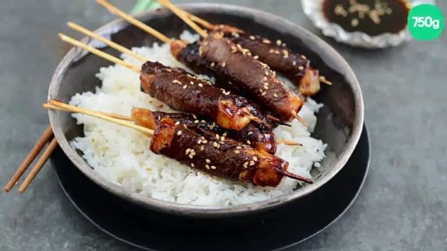 Brochettes de bœuf au fromage