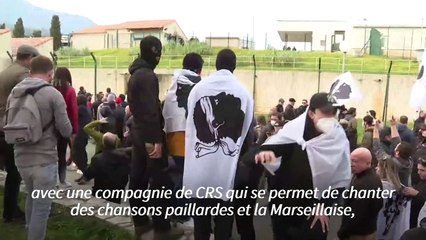 Colonna: rassemblement tendu devant une caserne de CRS près de Bastia